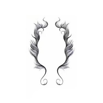 Hairline Edge Tattoo Stickers - Curly Fringe Decals for Women Styling - 1