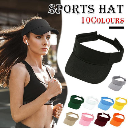 Women Adjustable UV Protection Sport Visor Cap Beach Sun Hat New Stylish Design - Pink