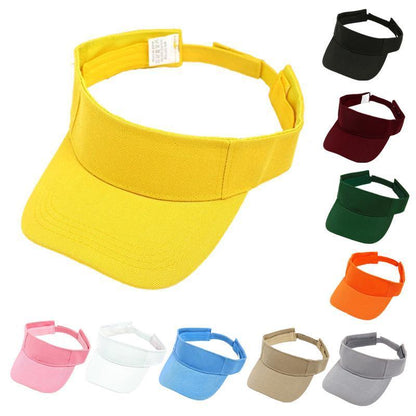 Women Adjustable UV Protection Sport Visor Cap Beach Sun Hat New Stylish Design - Pink