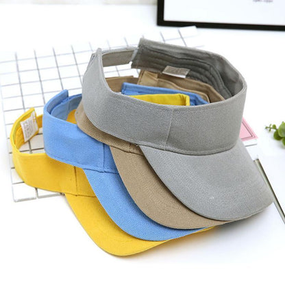 Women Adjustable UV Protection Sport Visor Cap Beach Sun Hat New Stylish Design - Pink