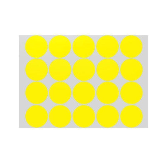 Yellow Assorted Sizes Colour Sticker Dots Adhesive Round Labels Circular Spot Scrapbook - 8mm*260 Dots.