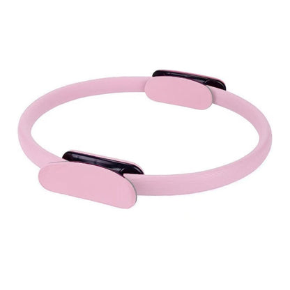 6 Colours Pilates Yoga Ring Magic Circle Fitness Equipment for Toning Slim Legs - Pink.