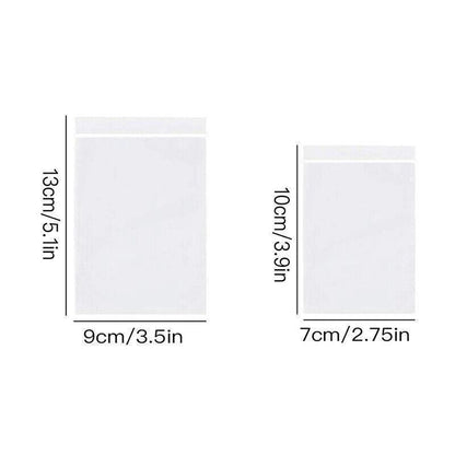 100X Bulk Clear Resealable PE Plastic Zip Bags - 7*10cm 100PCS.