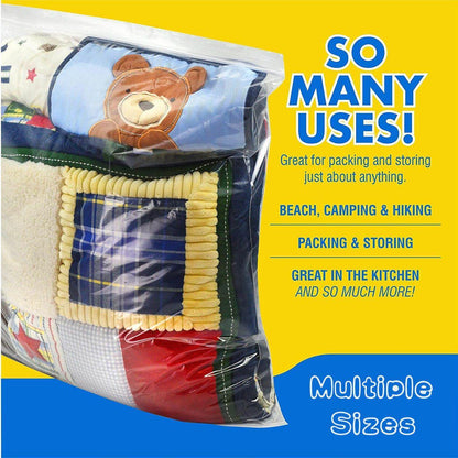 10/100PCS Thick Resealable Ziplock Bags in 12 Sizes Zip Lock Plastic Bags - 8x12cm-100pcs