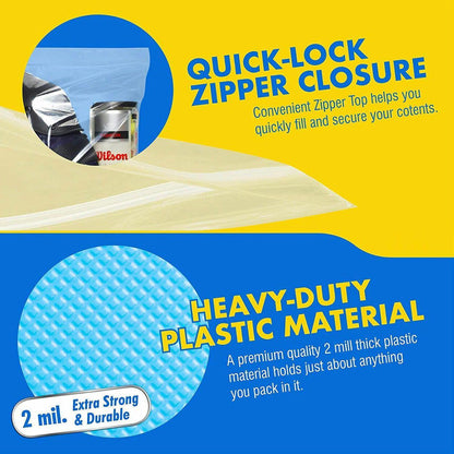10/100PCS Thick Resealable Ziplock Bags in 12 Sizes Zip Lock Plastic Bags - 8x12cm-100pcs