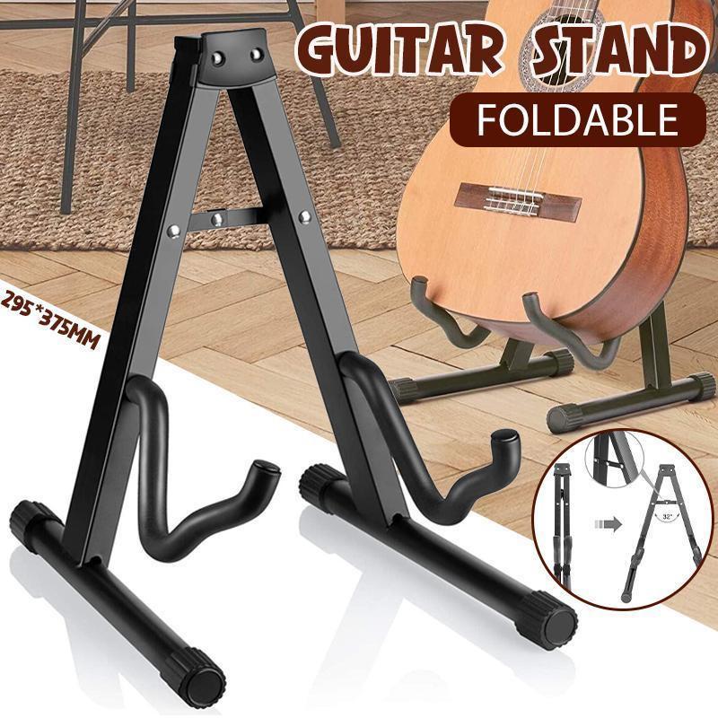 Folding Guitar Stand Floor Rack Electric Acoustic Bass Gig Holder Rack Portable.