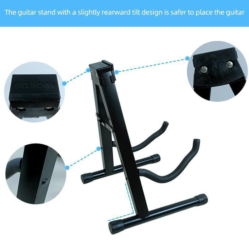 Folding Guitar Stand Floor Rack Electric Acoustic Bass Gig Holder Rack Portable.