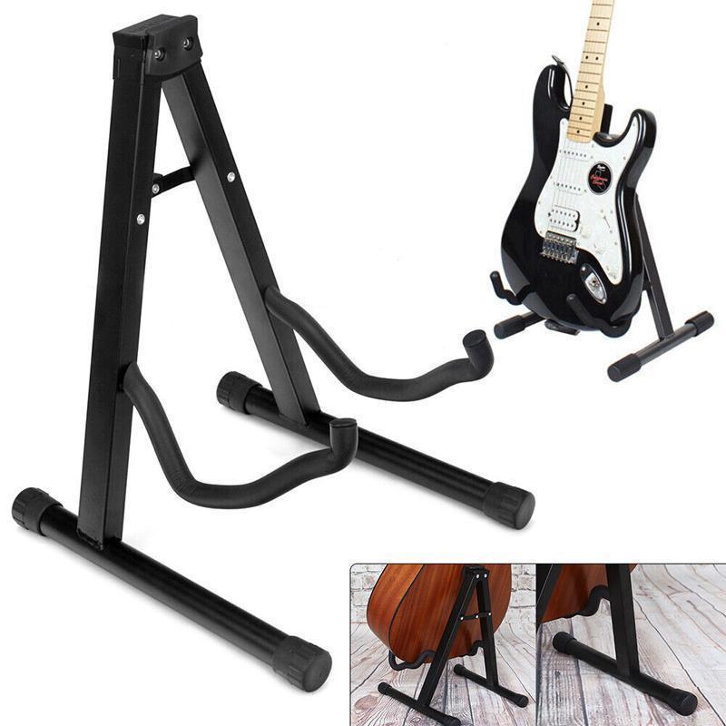 Folding Guitar Stand Floor Rack Electric Acoustic Bass Gig Holder Rack Portable.