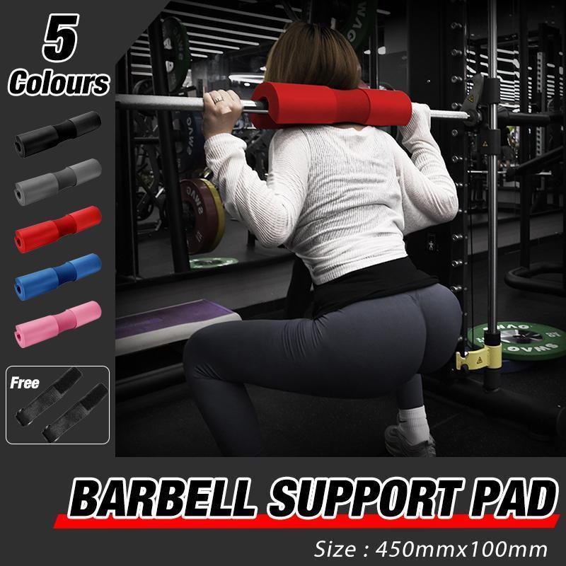 Squat Pad Barbell for Squats Lunges Hip Thrusts Neck Shoulder Protective Support - Red.