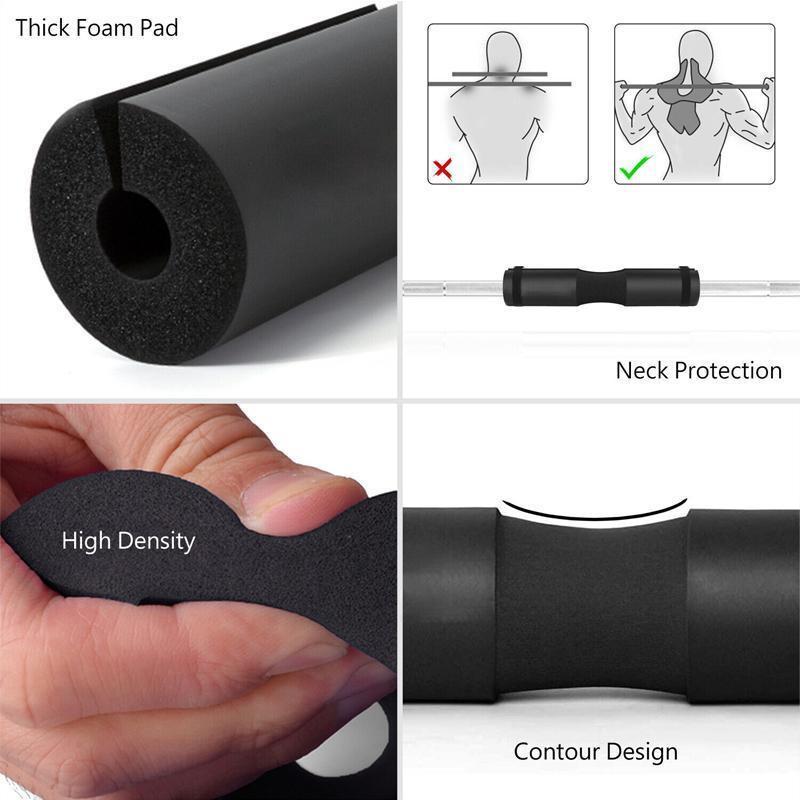 Squat Pad Barbell for Squats Lunges Hip Thrusts Neck Shoulder Protective Support - Red.
