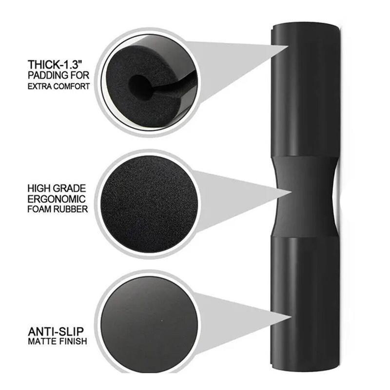 Squat Pad Barbell for Squats Lunges Hip Thrusts Neck Shoulder Protective Support - Red.