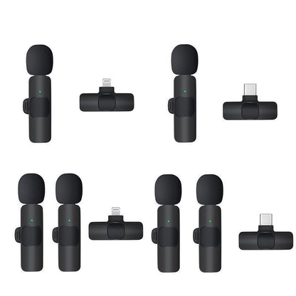 Wireless Lavalier Microphone Mini Mic For Android iPhone iPad Vlog Live Stream - Lightning For iPhone(One Microphone).