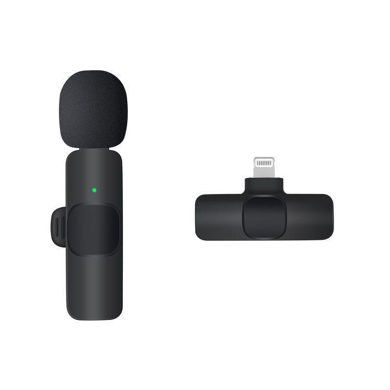 Wireless Lavalier Microphone Mini Mic For Android iPhone iPad Vlog Live Stream - Lightning For iPhone(One Microphone).