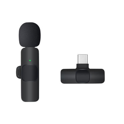 Wireless Lavalier Microphone Mini Mic For Android iPhone iPad Vlog Live Stream - Type-C to computer (Without Microphone).