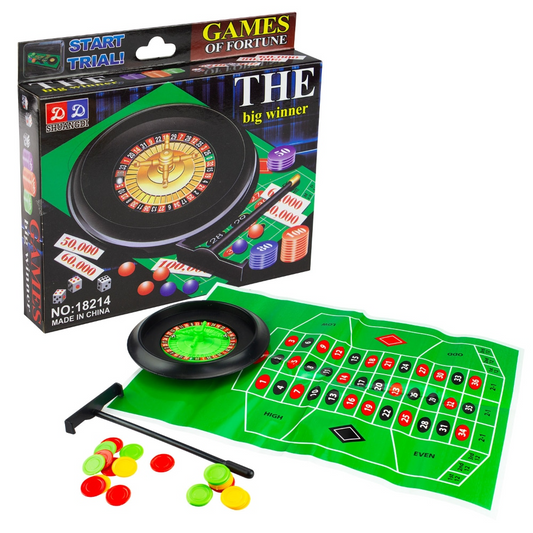 Games Of Fortune The Big Winner Wheel & Ball Game Casino Spinner Party - Roulette.