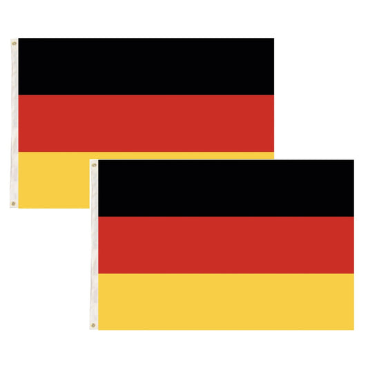 2x Germany Country Flags Deutschland Heavy Duty DE German - 150cm x 90cm.