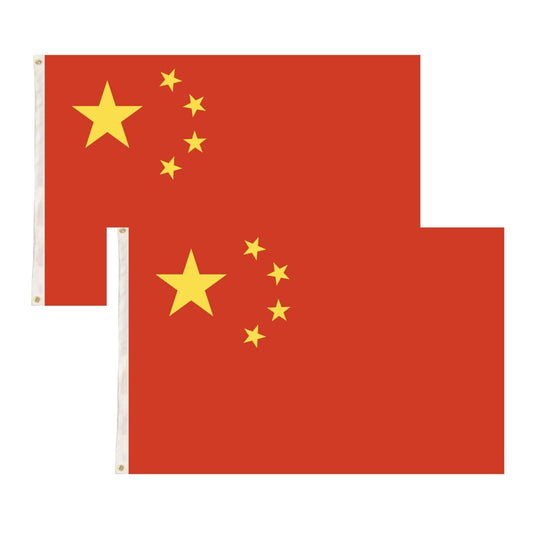 2x China Country Flags Chinese Heavy Duty CN - 150cm x 90cm.
