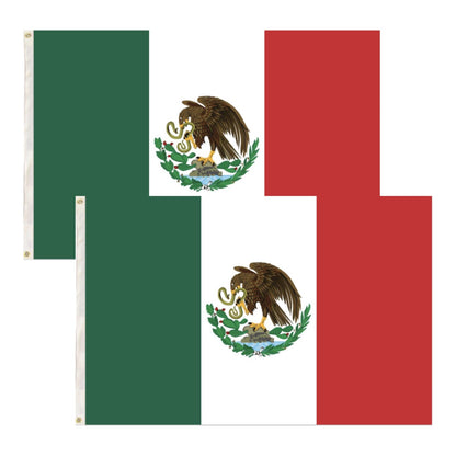 2x Mexico Mexican Country Flags Heavy Duty Outdoor - 150cm x 90cm.