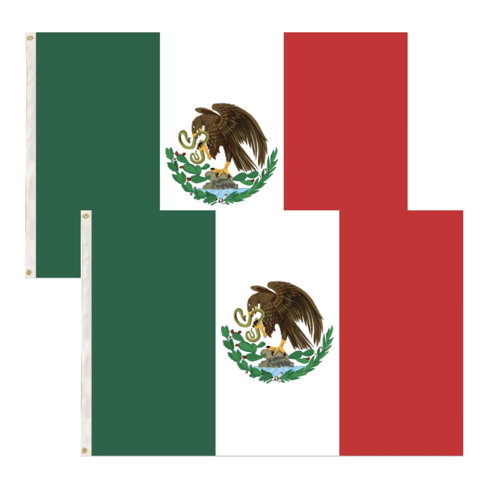2x Mexico Mexican Country Flags Heavy Duty Outdoor - 150cm x 90cm.