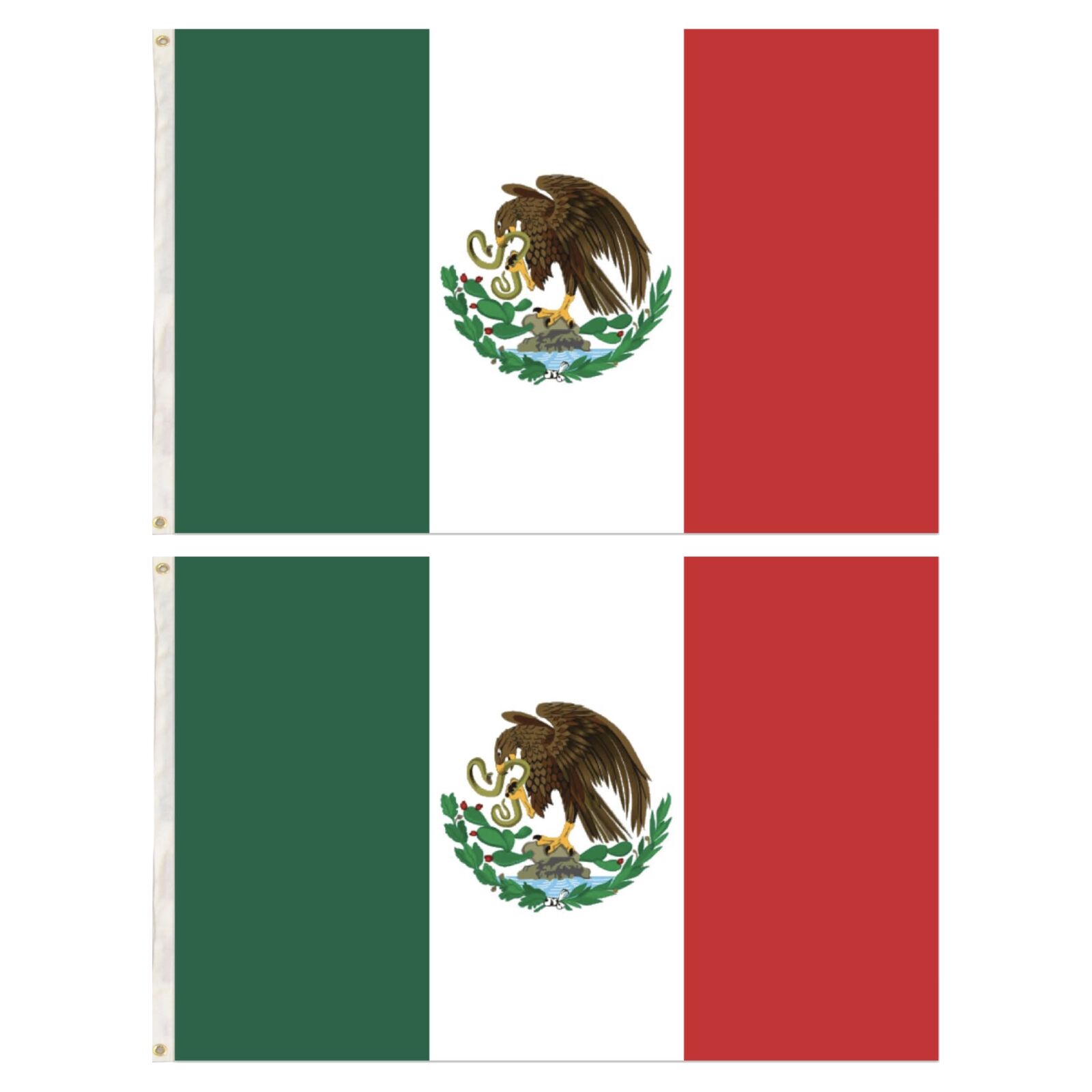 2x Mexico Mexican Country Flags Heavy Duty Outdoor - 150cm x 90cm.