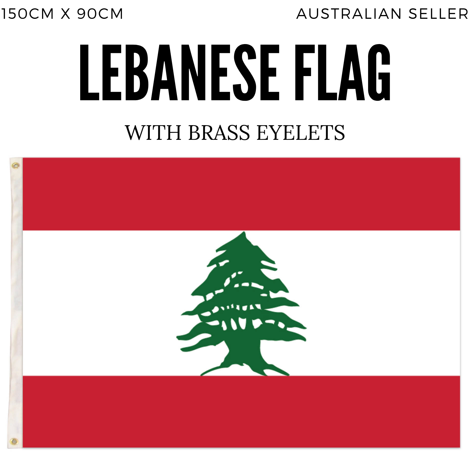 2x Lebanon Lebanese Country Flags Heavy Duty Outdoor - 150cm x 90cm.