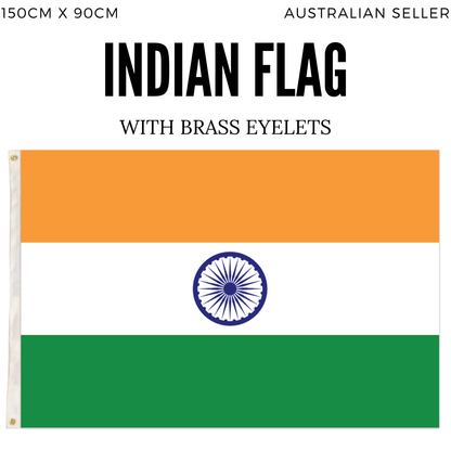 2x India Country Flags Indian Heavy Duty National Cricket Diwali Divali - 150cm x 90cm.