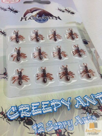 MINI FAKE ANTS Trick Halloween Scary Creepy Joke Prank Small Gag Toy Bug - 72 Ants.