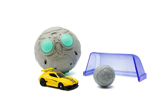 Rocket League Toy Micro RC Takumi Car with Goal 2.4GHz Light Up in Yellow.