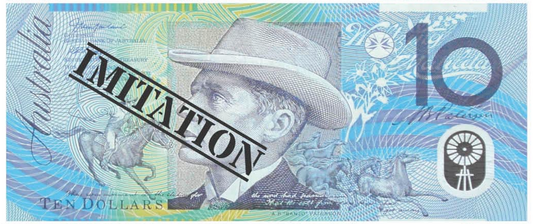 10 Dollar Australian Souvenir Note Pad Fake AUD Money - 1 Pack of 50 Sheets.