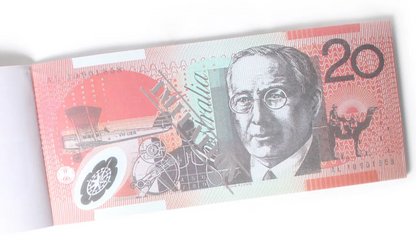20 Dollar Australian Souvenir Note Pad Fake AUD Money - 1 Pack of 50 Sheets.