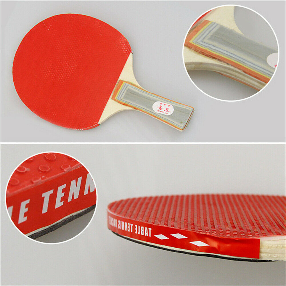 2 Players Table Tennis Set 2 Rackets Bats with 3 Ping Pong Balls Home Sports.