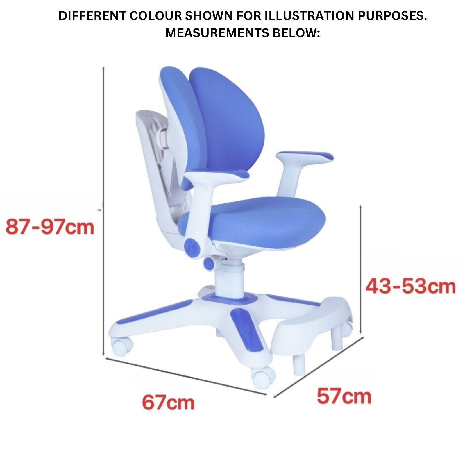 4x Ergonomic Children Kids Study Chairs Height Adjustable - Pink.