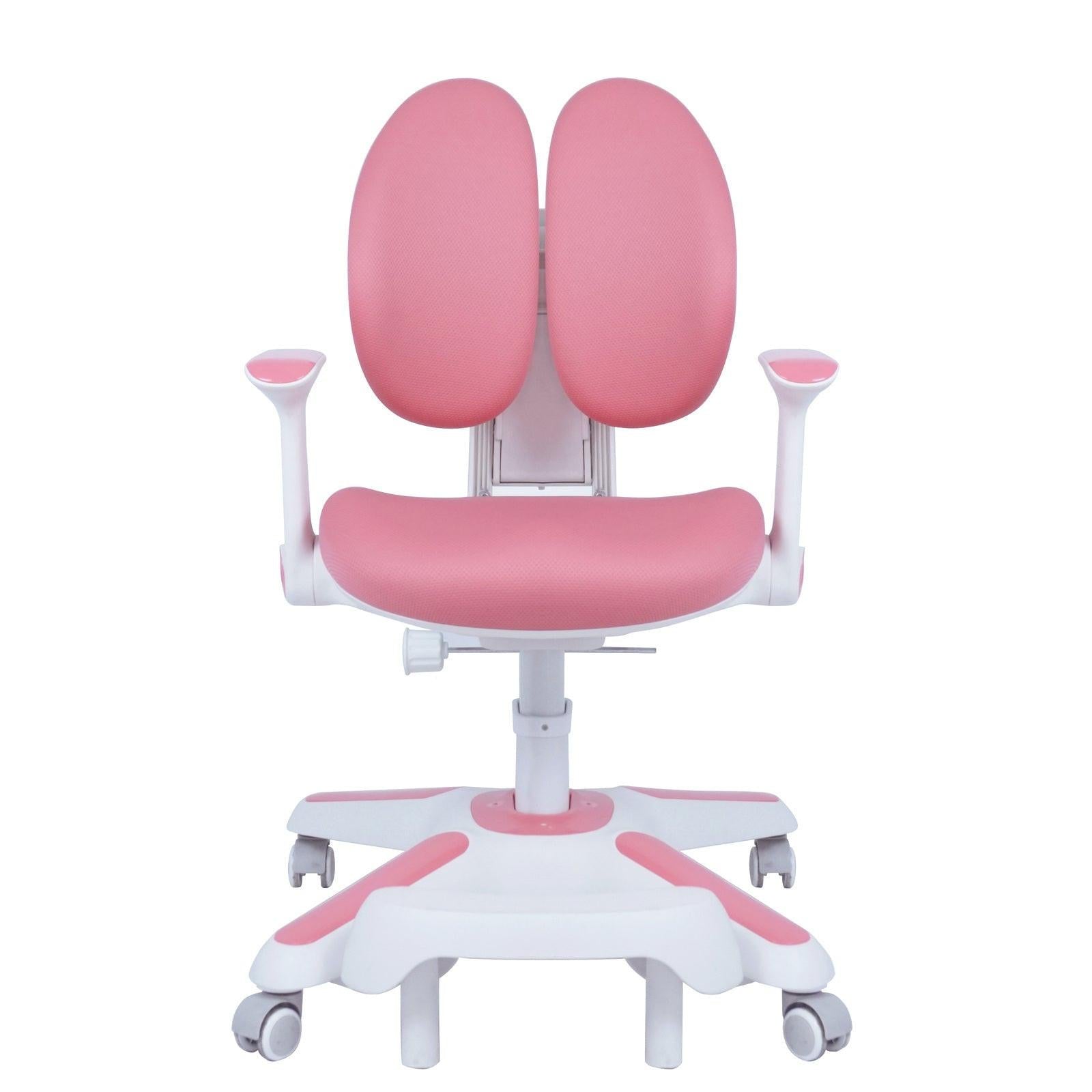 4x Ergonomic Children Kids Study Chairs Height Adjustable - Pink.