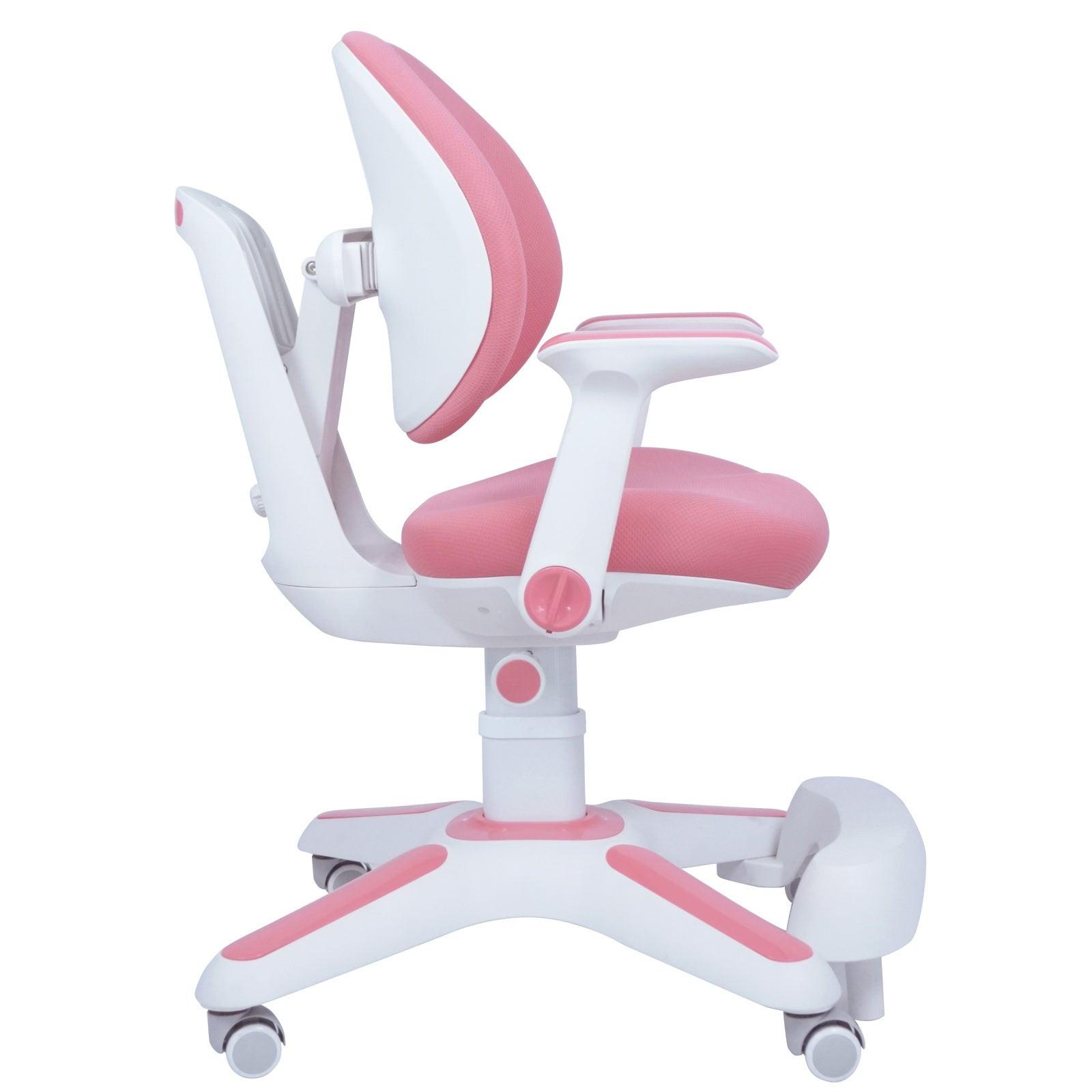 4x Ergonomic Children Kids Study Chairs Height Adjustable - Pink.