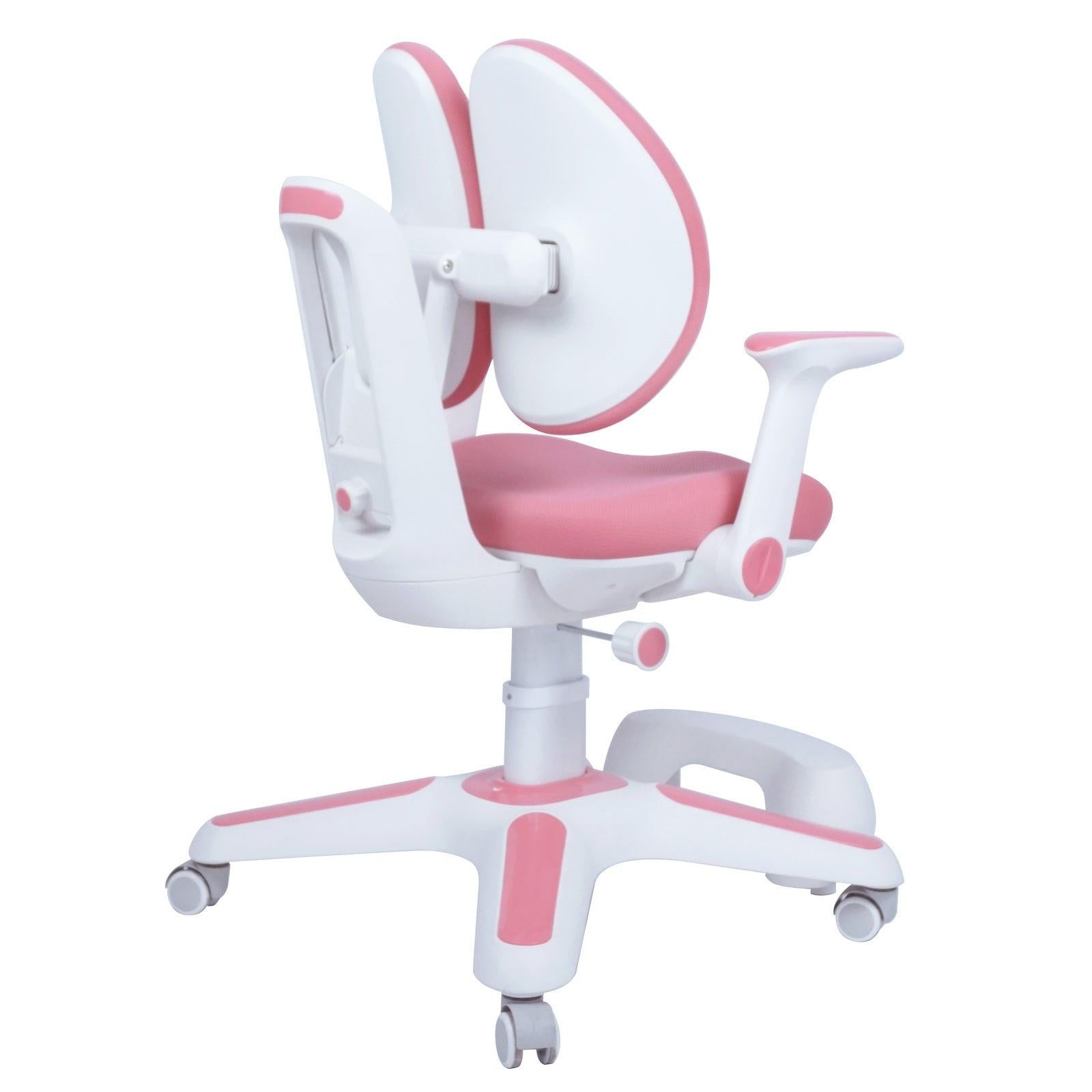 4x Ergonomic Children Kids Study Chairs Height Adjustable - Pink.