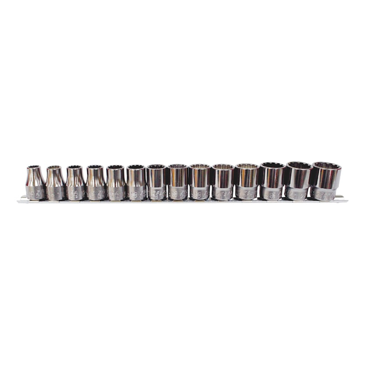 14pcs 1/2" Drive Multi Wrench Socket Set 10â24mm Chrome Vanadium Metric Imperial.