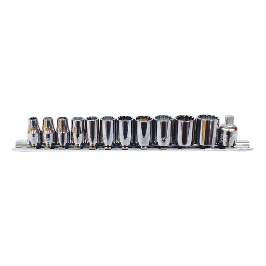 Wurth 1/4" 12pc Multi-Socket Wrench Set Chrome Metric/Imperial TX Bi-Hex Square.