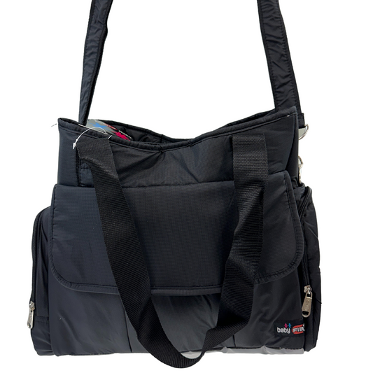 FIB Baby Nappy Bag Diaper Maternity Milk Mummy Changing Travel Tote - Black.