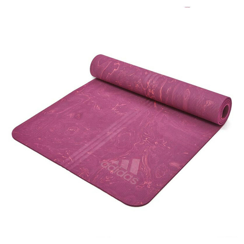 Adidas Premium 5mm Camo Sports Home/Gym Fitness Exercise Yoga Mat Power Berry.