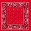 BANDANA Paisley 100% COTTON Head Wrap Durag Bandanna Summer Biker Scarf Mask - Red