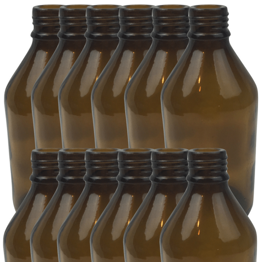 12x 600ml Amber Glass Bottle Cosmetic Essential Oil General Purpose Storage.