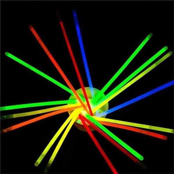 15 GLOW STICKS Party Light Glow In The Dark Rave BRACELETS Disco Bulk 20cm.