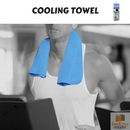 INSTANT COOLING TOWEL UPF 50+ Ice Cold Sport Sweat Absorbing Chemical Free 66x43.