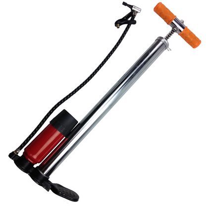 HAND TYRE PUMP With Booster & KPA Gauge Psi Bike Air Inflator Bicycle Tire.