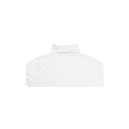 Ladies SKIVVY Womens Long Sleeve Plain Top Warm Turtleneck Cotton High Neck in White - L