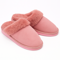 Sheepskin Wool Womens Slippers Scuffs Slip On Winter Ugg Slippers in Pink - 10