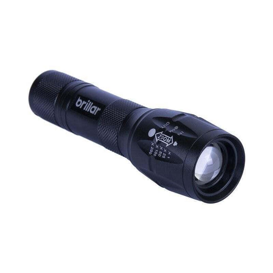 Brillar Tactical Grade LED Torch 5 Modes Water Resistant Flashlight Light Bright.