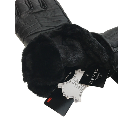 3M Winter Motorbike Bike Waterproof Gloves Leather Motor Bicycle Motorcycle - Black - L.