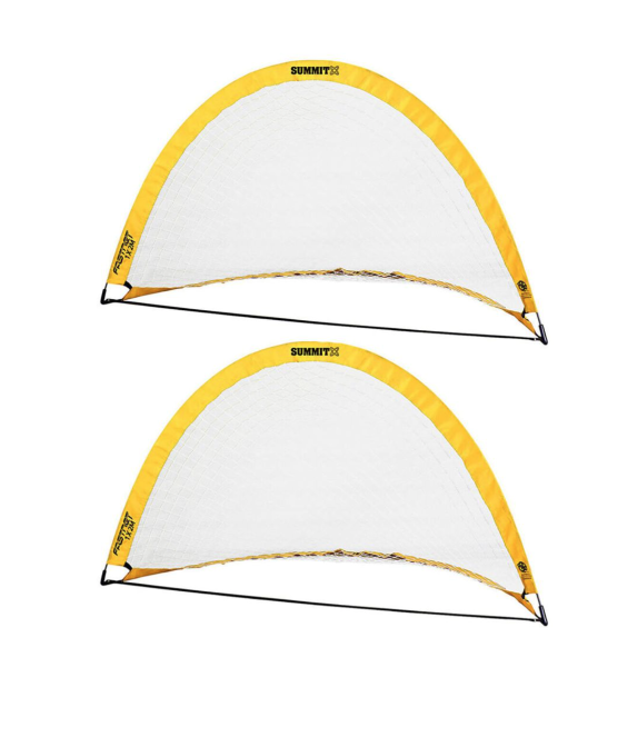 2x Summit Pop Up Teardrop Advance FFA Half Dome Training Football Soccer Goal 2mx1m.