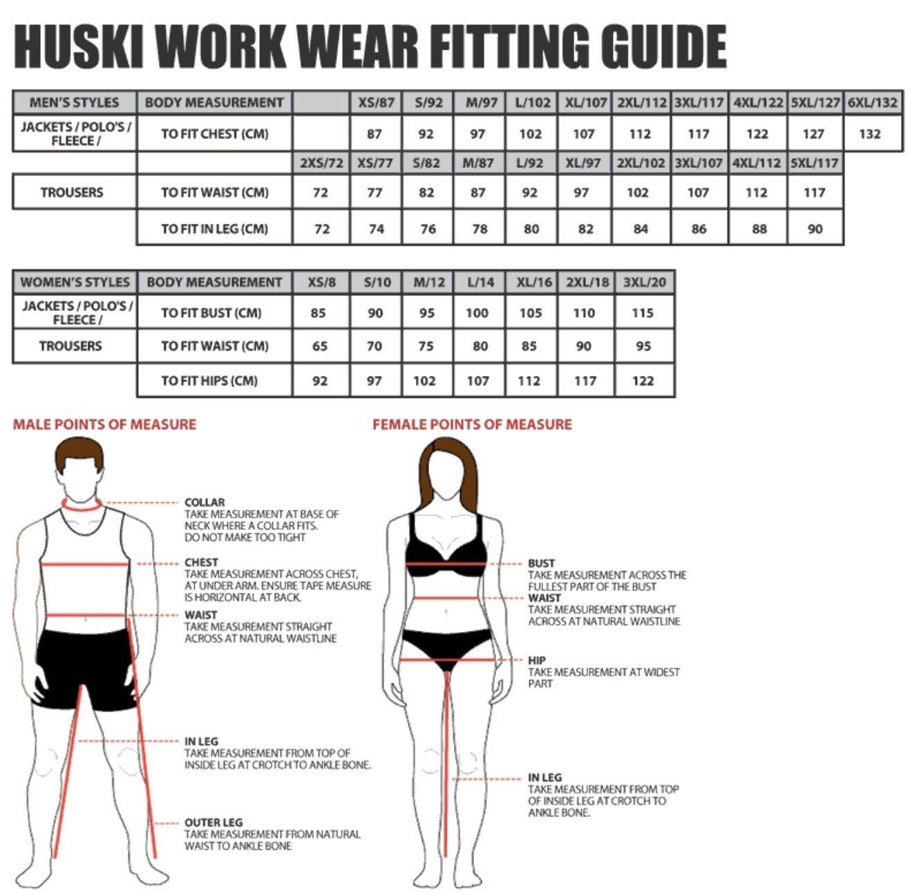 HUSKI Hi Vis Patrol Vest 3M Reflective Tape Safety Workwear High Visibility - Orange - M.